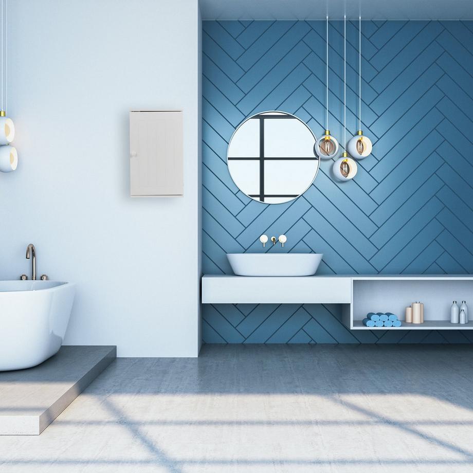 Northix Armoire murale de salle de bain, 2 compartiments  