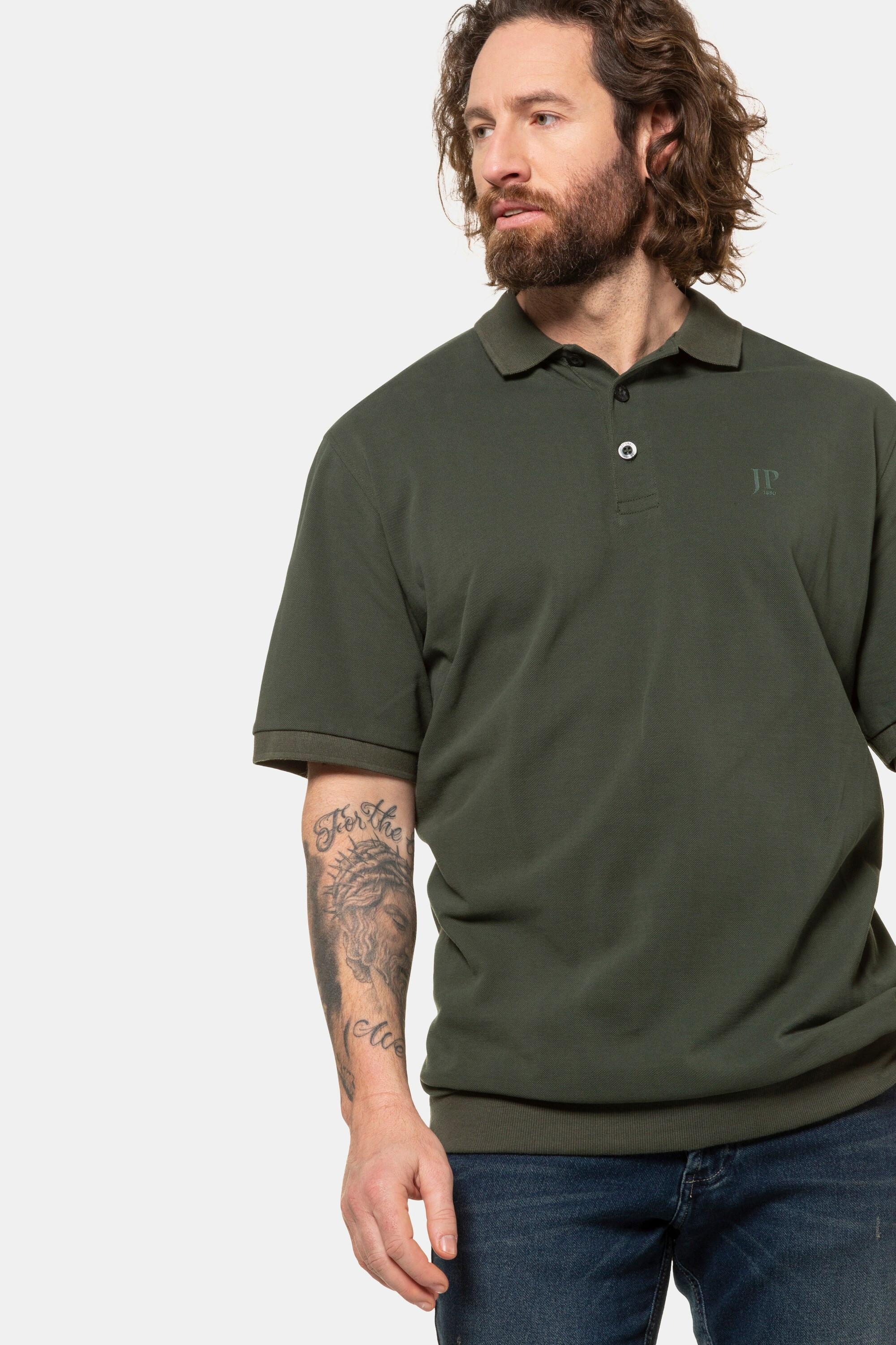 JP1880  Poloshirt, Basic, Bauchfit, Halbarm, Piqué 