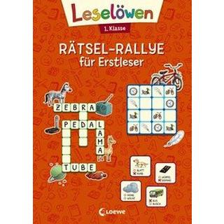 Leselöwen Rätsel-Rallye für Erstleser - 1. Klasse (orange) Loewe Lernen und Rätseln (Hrsg.); Rupp, Dominik (Illustrationen) Gebundene Ausgabe 