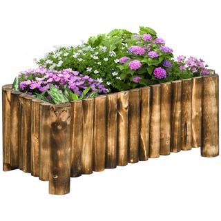 Northio Aiuola Rialzata 78X35X30 Cm Fioriera, Aiuola Per Erbe Aromatiche, Aiuola Per Verdure E Fiori, Legno Di Abete  