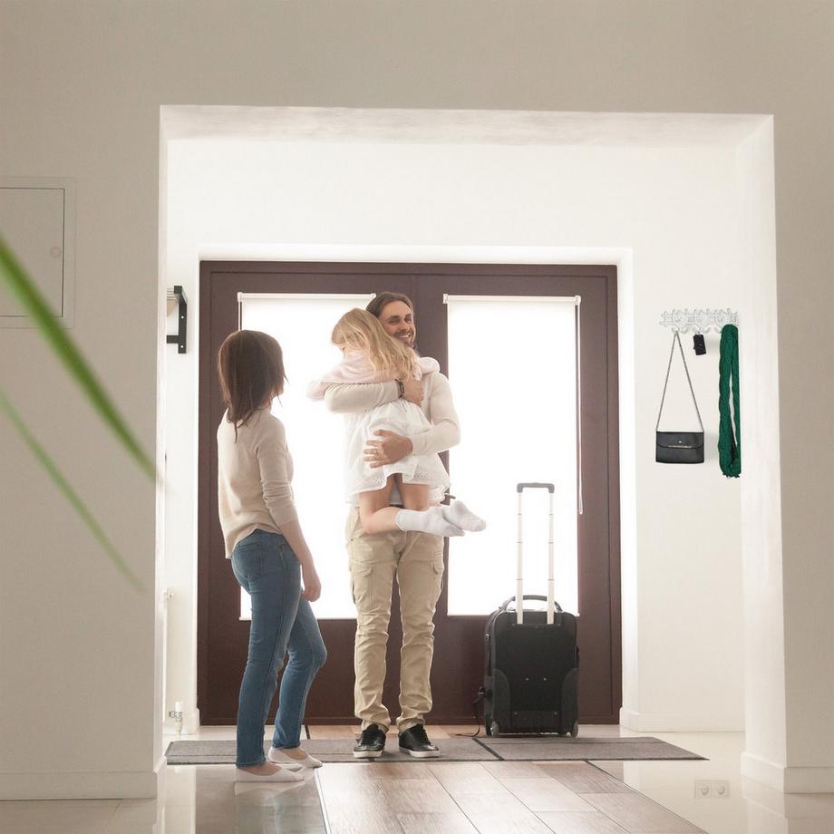 B2X Appendiabiti bianco con design di cavalli  