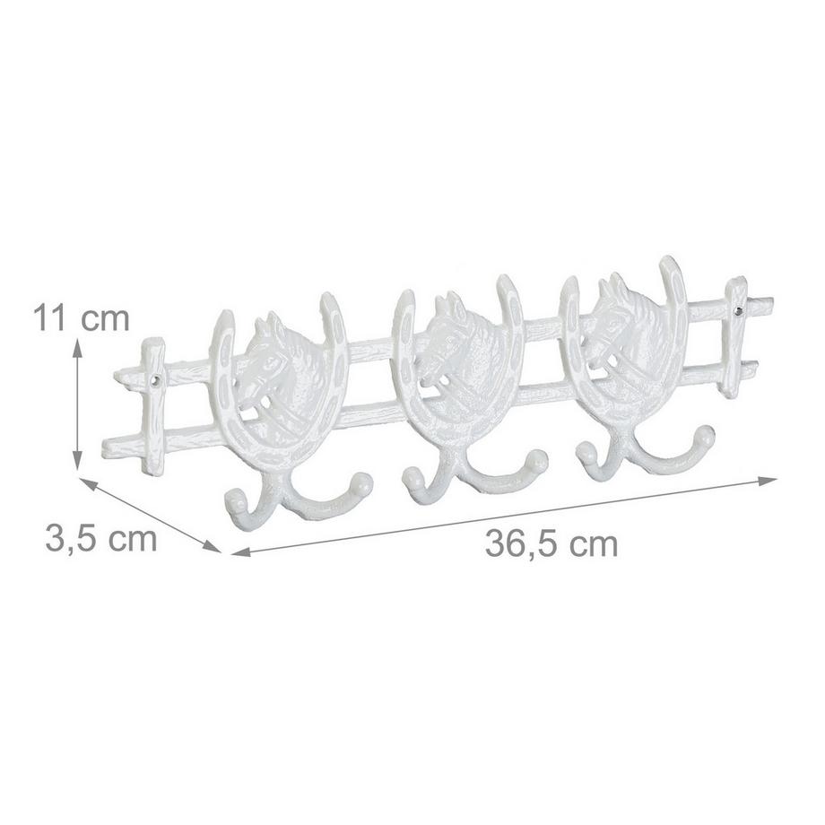 B2X Appendiabiti bianco con design di cavalli  