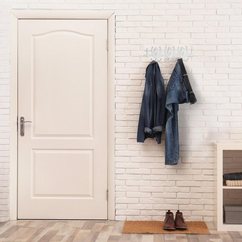 B2X Appendiabiti bianco con design di cavalli  