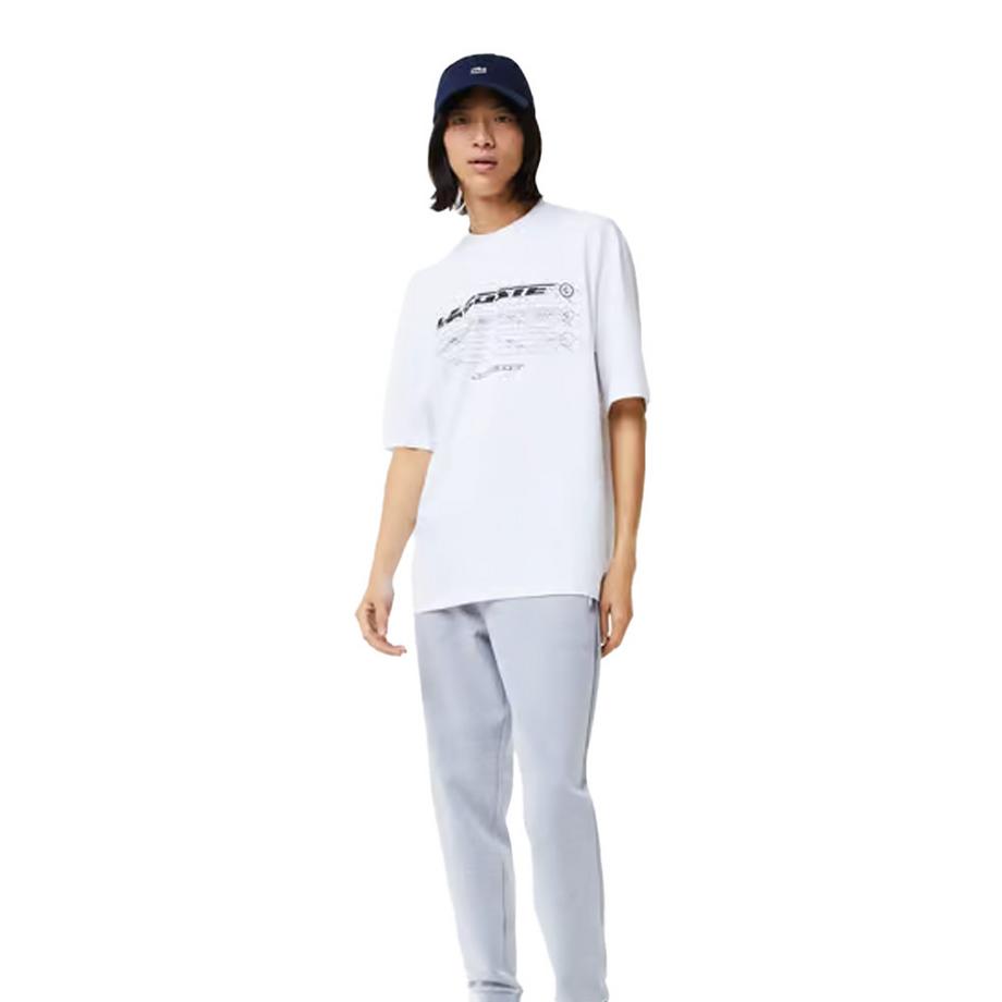 LACOSTE T-Shirt Oversize Stampa Logo  