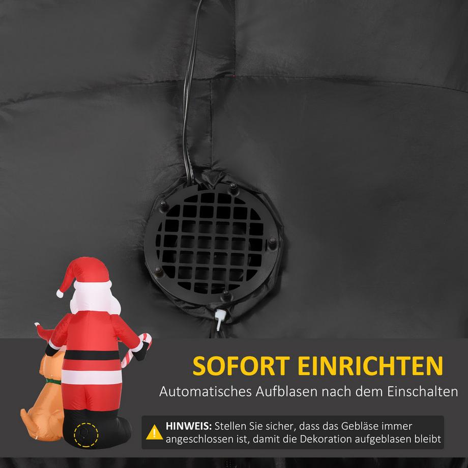 Outsunny Père Noël gonflable  