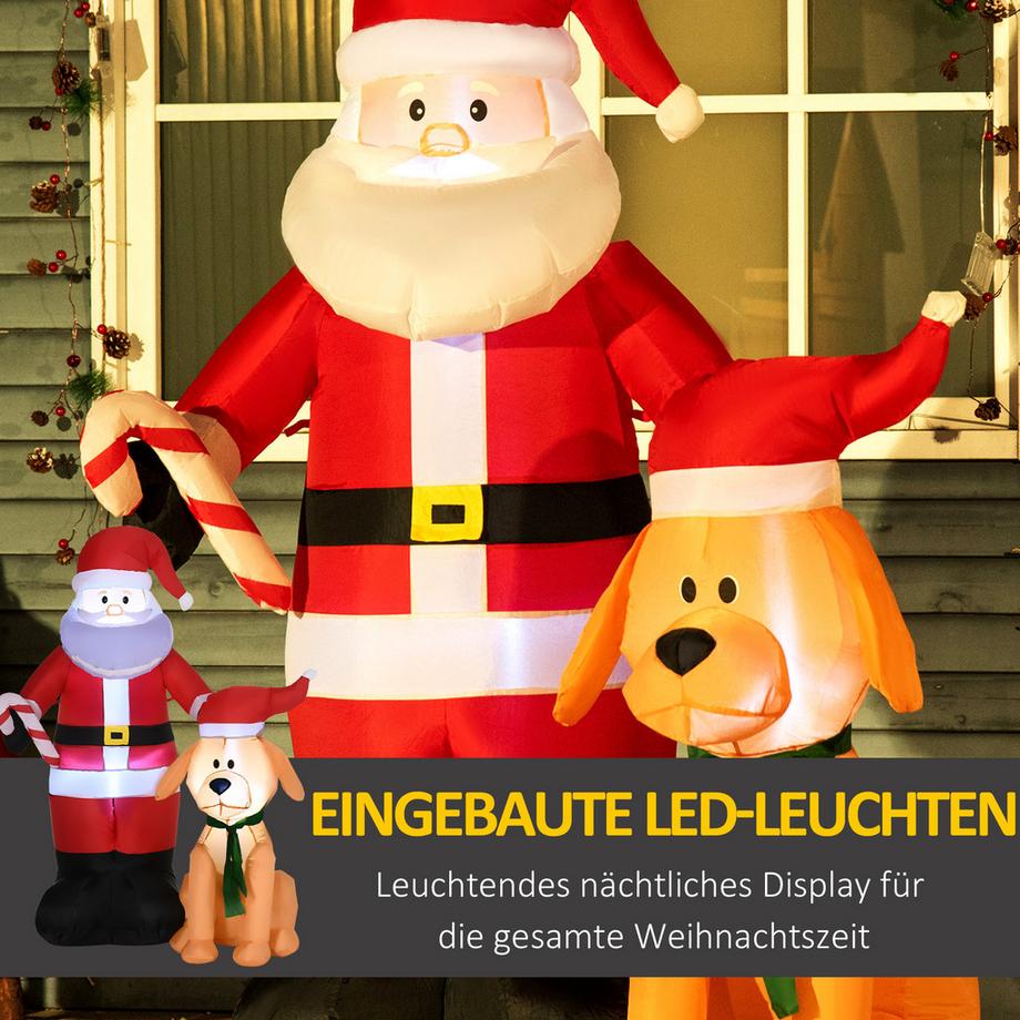 Outsunny Père Noël gonflable  