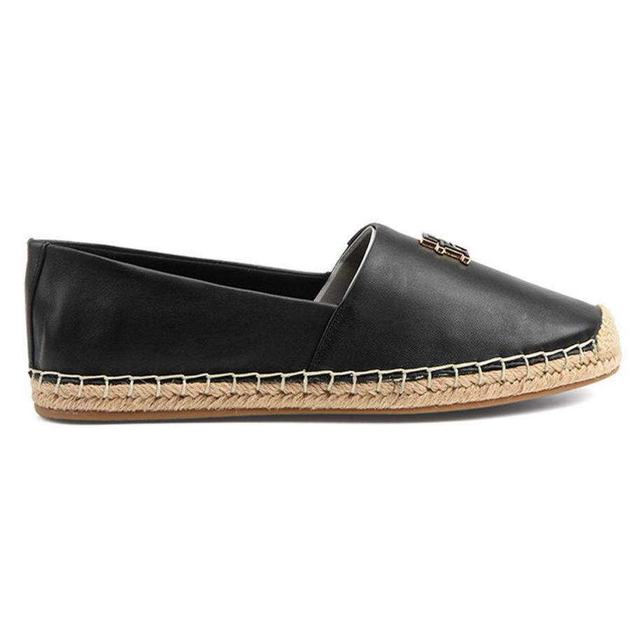TOMMY HILFIGER TH Logo Espadrille en Cuir  