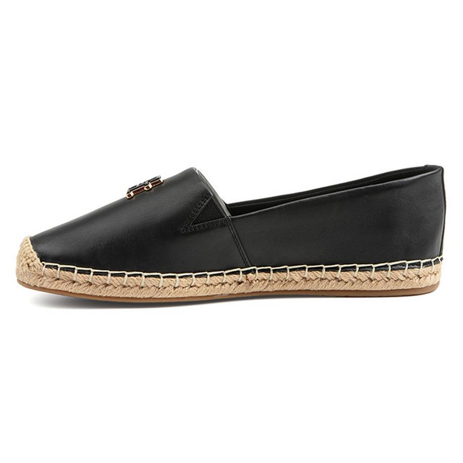 TOMMY HILFIGER TH Logo Espadrille en Cuir  