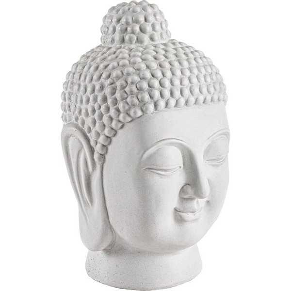 mutoni Deko Objekt Pattaya Buddha Kopf weiss  