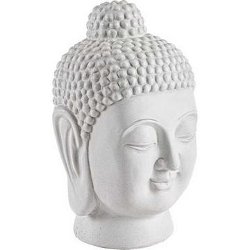 Objet déco tête de Bouddha Pattaya blanc