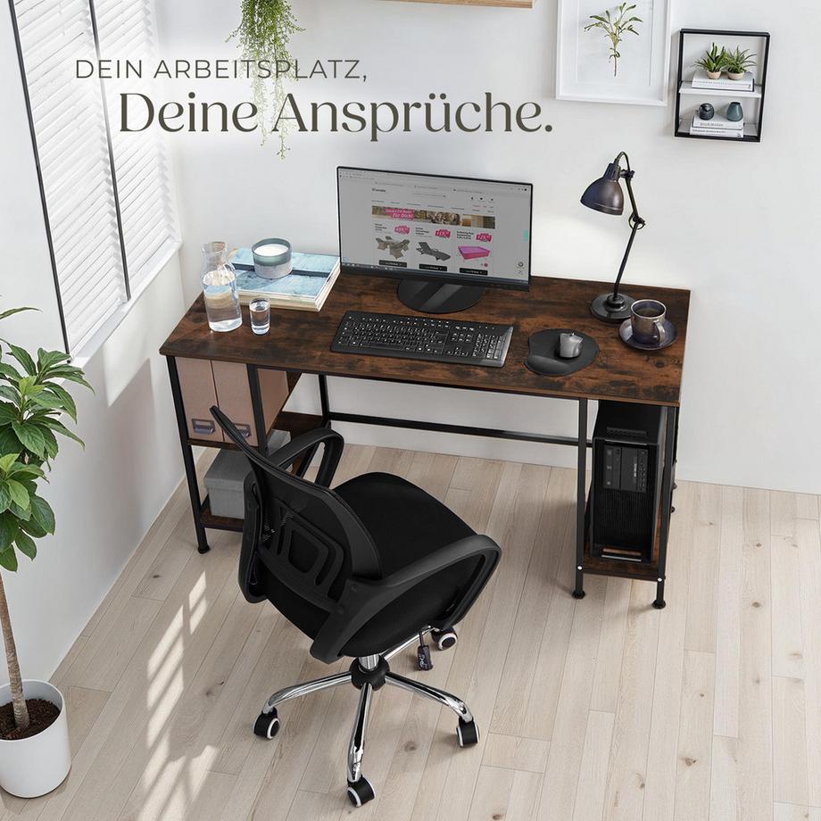 Tectake Computer-Schreibtisch Stoke Industrial Style Holz und Stahl  