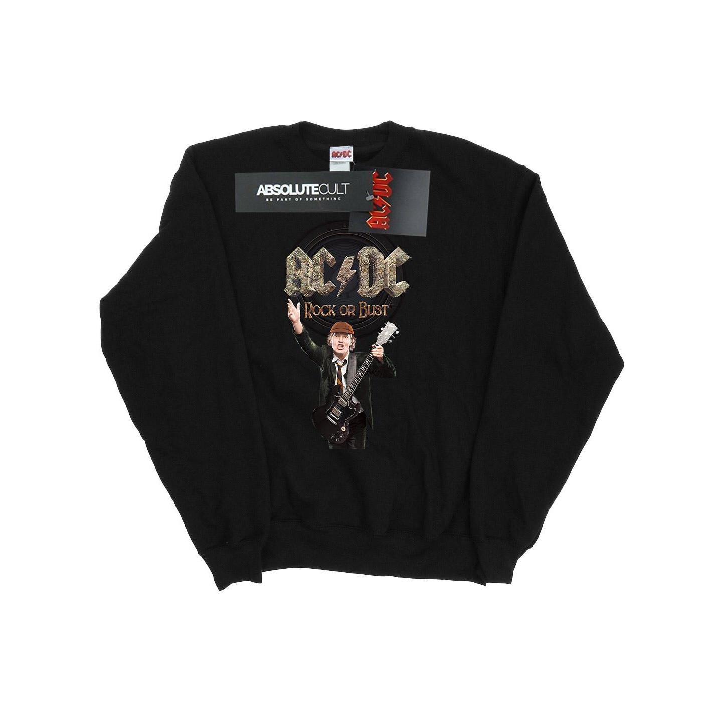 Image of Acdc Rock Or Bust Angus Young Sweatshirt Damen Schwarz S