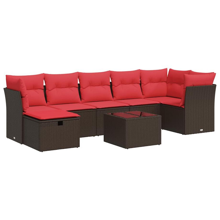 set di divani da giardino Polirattan