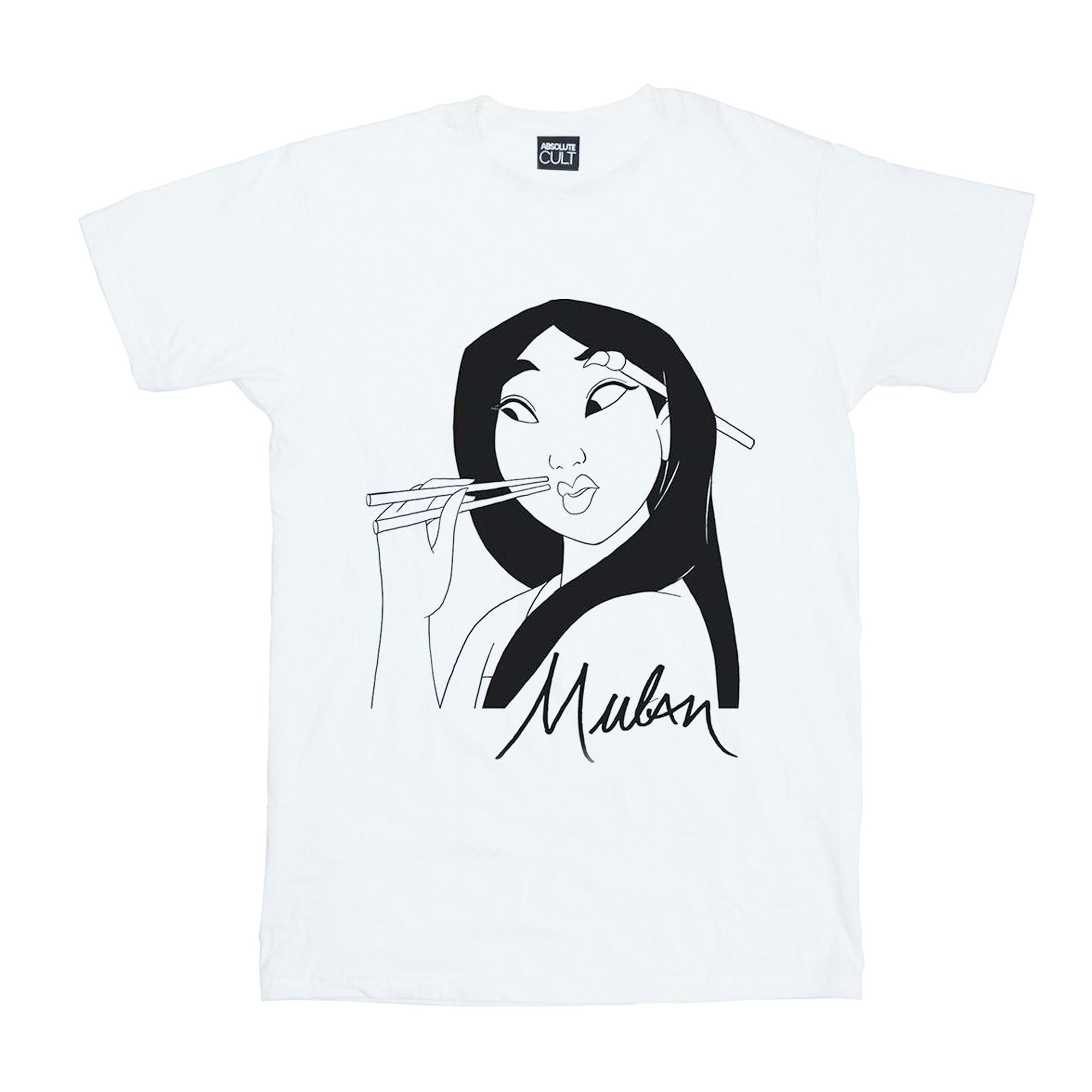 Image of Mulan Chopsticks Tshirt Damen Weiss XXL