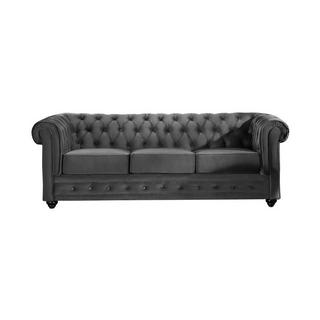 Vente-unique 3SitzerSofa CHESTERFIELD Samt  