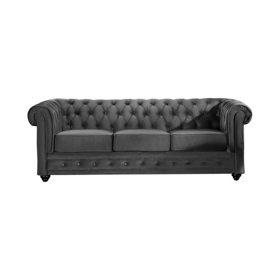 Vente-unique 3SitzerSofa CHESTERFIELD Samt  