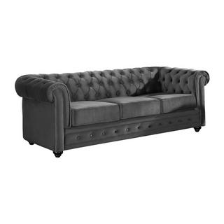 Vente-unique 3SitzerSofa CHESTERFIELD Samt  