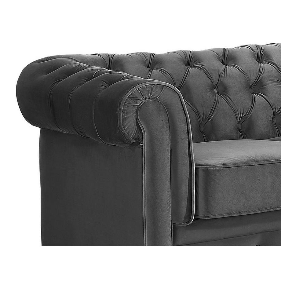 Vente-unique 3SitzerSofa CHESTERFIELD Samt  