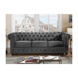 Vente-unique 3SitzerSofa CHESTERFIELD Samt  