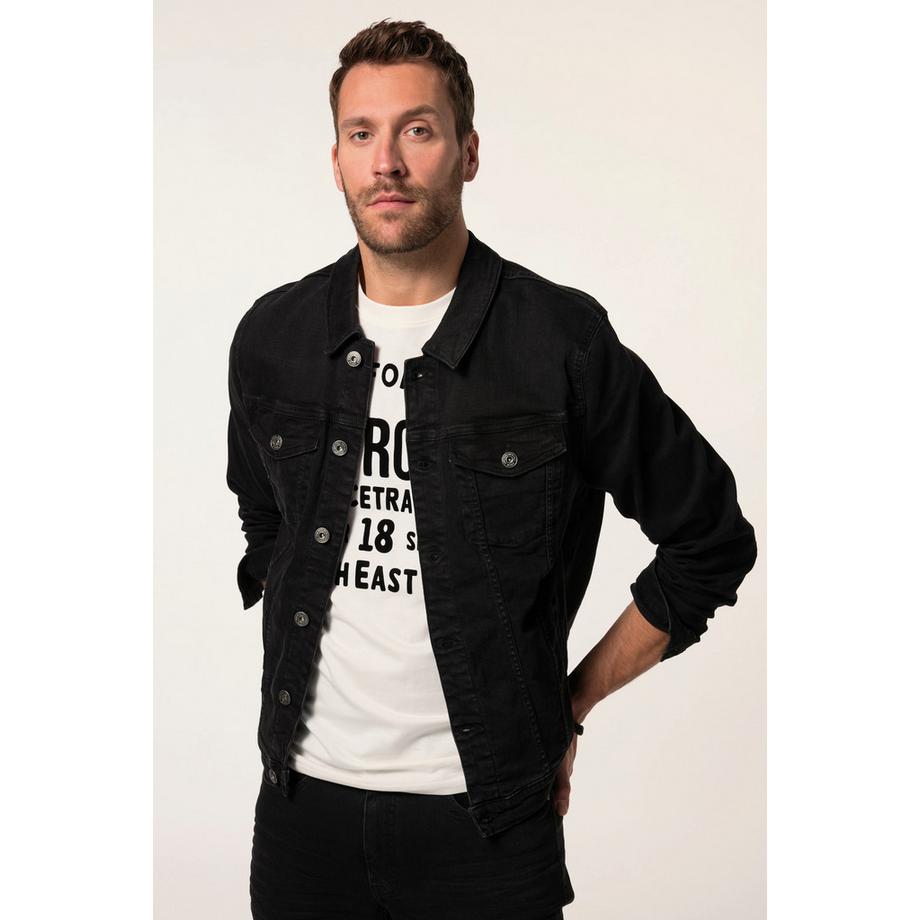 JP1880 Jeansjacke 4 Taschen Knopfleiste  