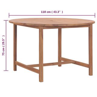 VidaXL Table de salle à manger de jardin bois  