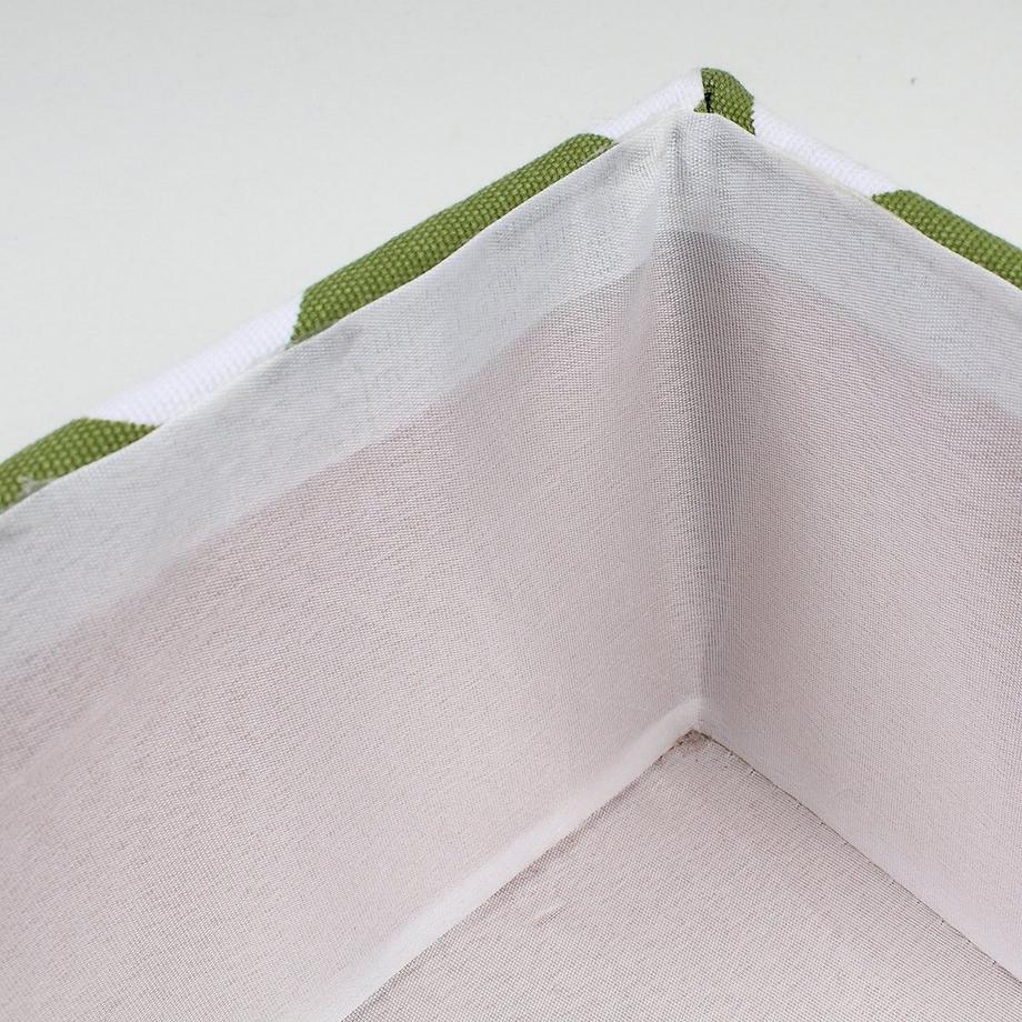 Calicosy Cassetto in tessuto verde a pois bianchi  