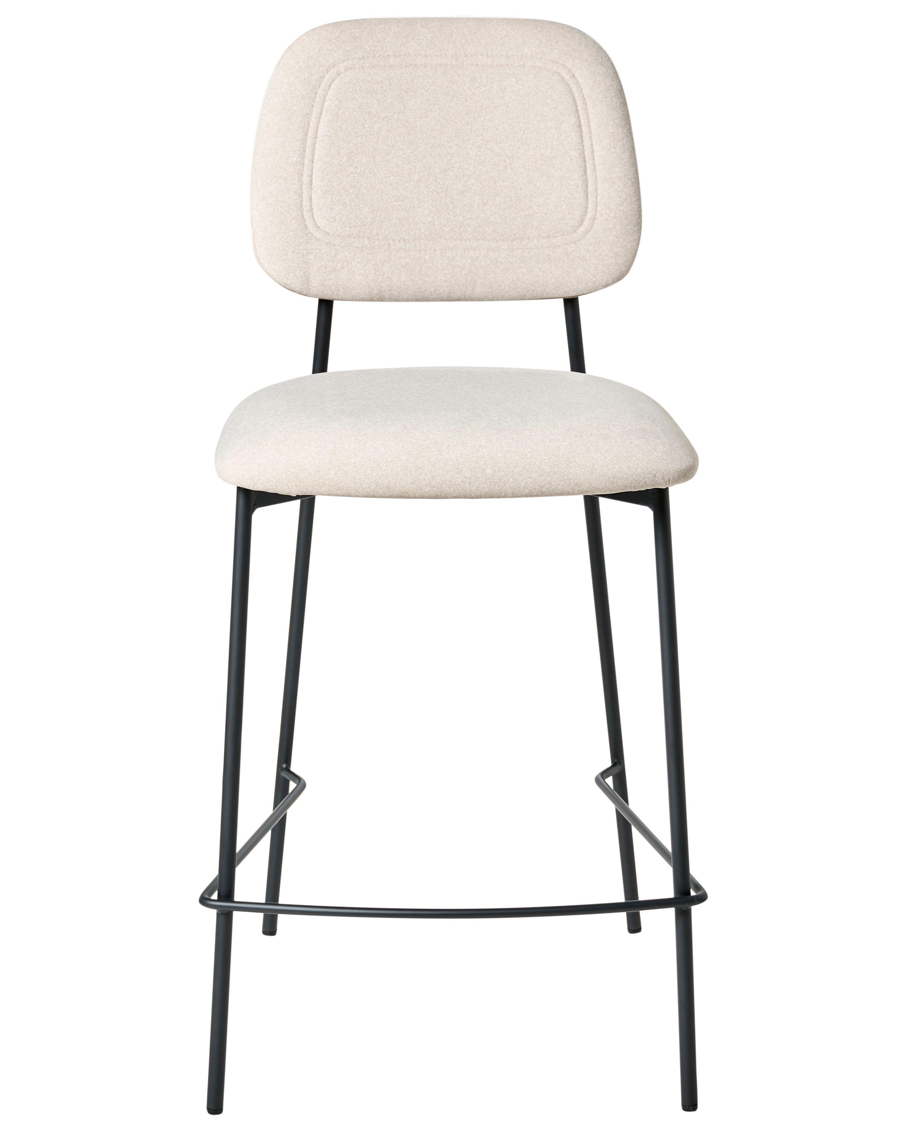 Beliani Lot de 2 chaises de bar en Velours Moderne DUETTE  