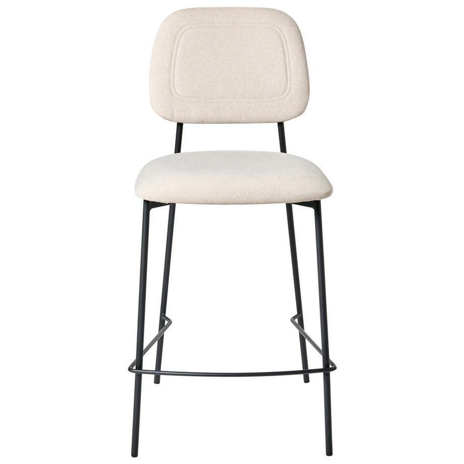 Beliani Set di 2 sedie alte en Velluto Minimalista DUETTE  