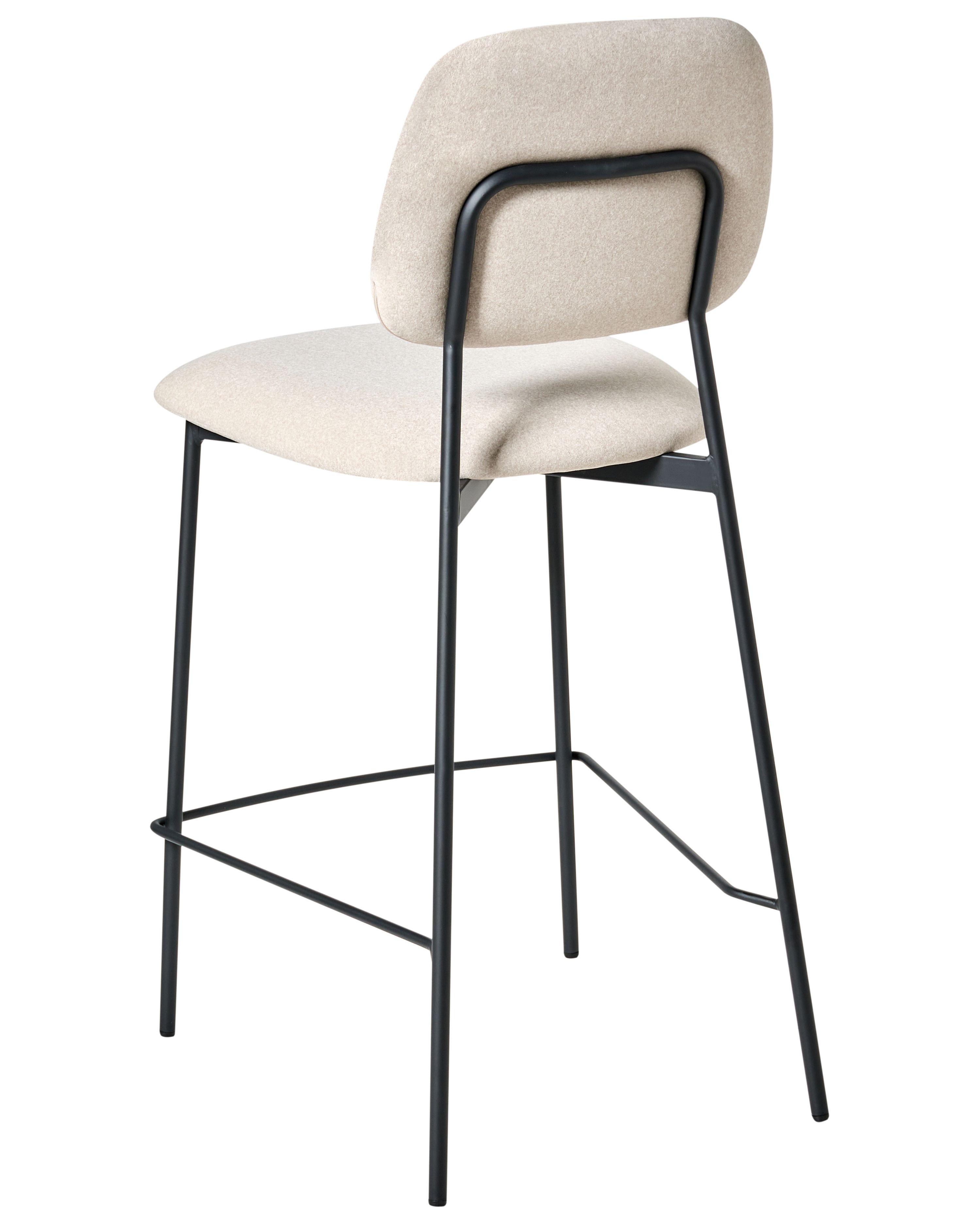 Beliani Lot de 2 chaises de bar en Velours Moderne DUETTE  
