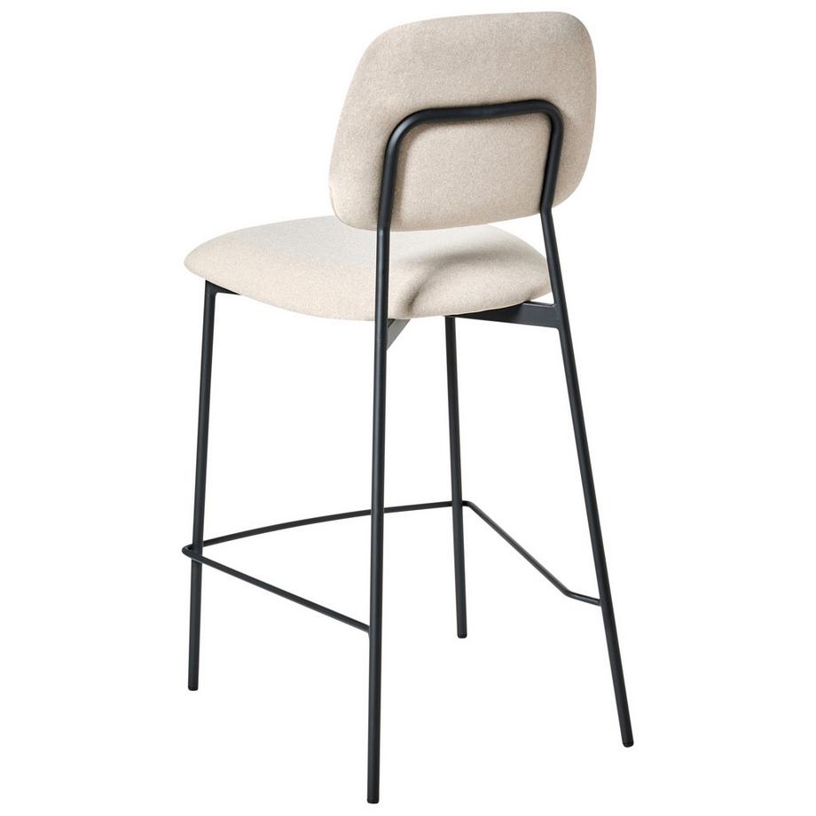 Beliani Set di 2 sedie alte en Velluto Minimalista DUETTE  