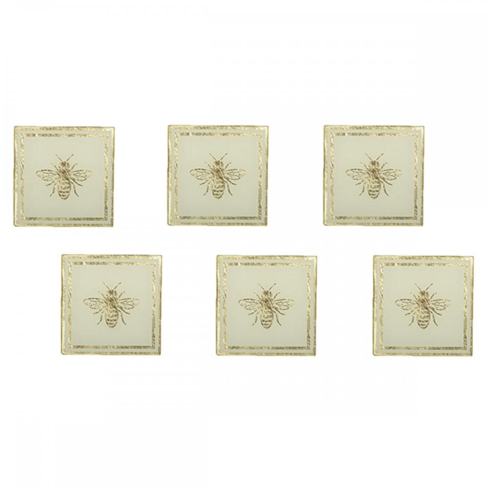 Image of Set mit 6 Untersetzer in Bienenform