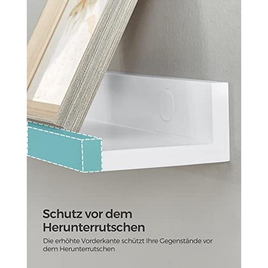 Calicosy Schwebende Regale: Glänzendes Weiß, 3er-Pack, einfache Installation  