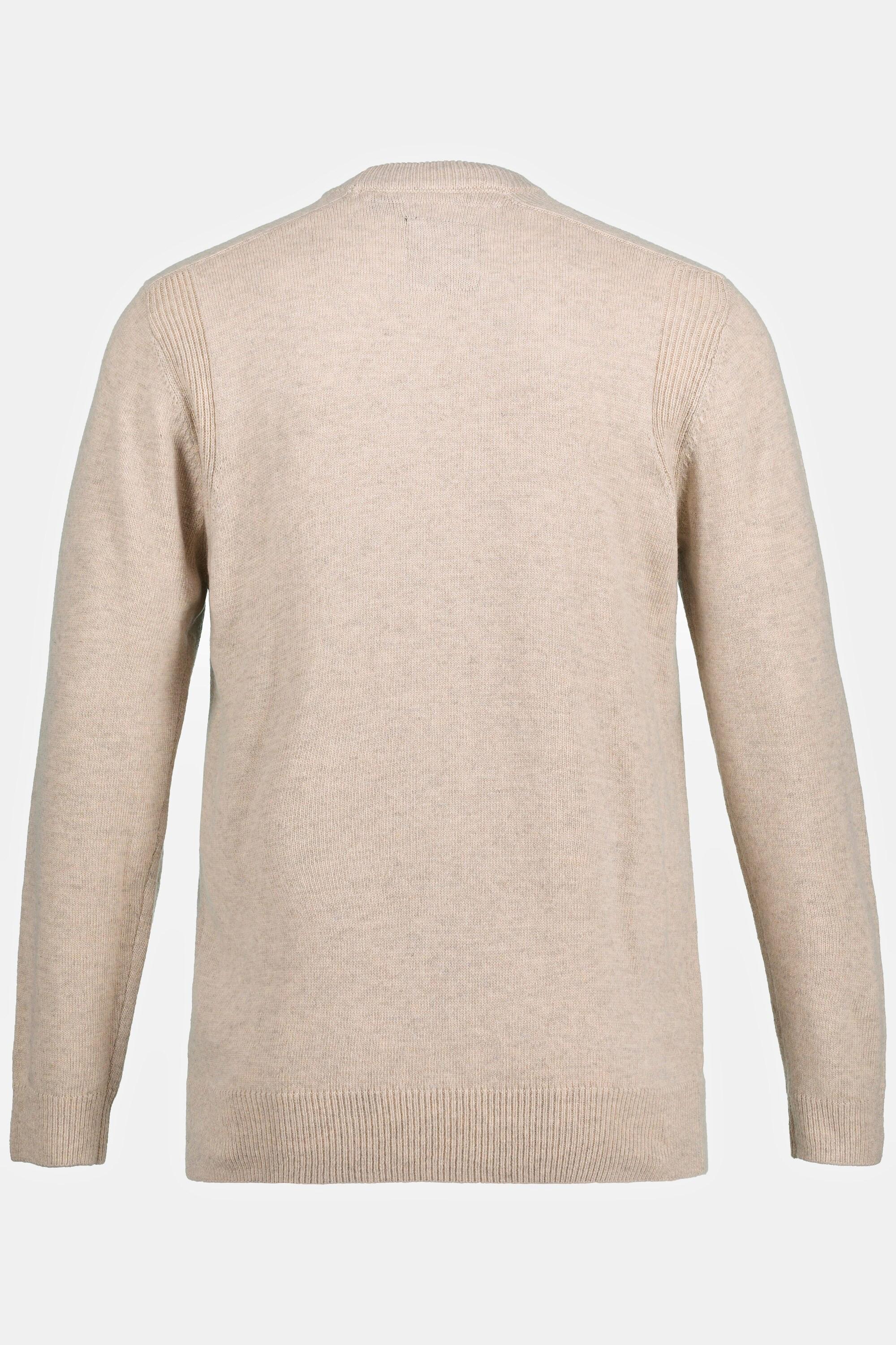 JP1880  Pullover in maglia lavorata con maniche lunghe e collo alto a costine, fino alla tg. 8XL 