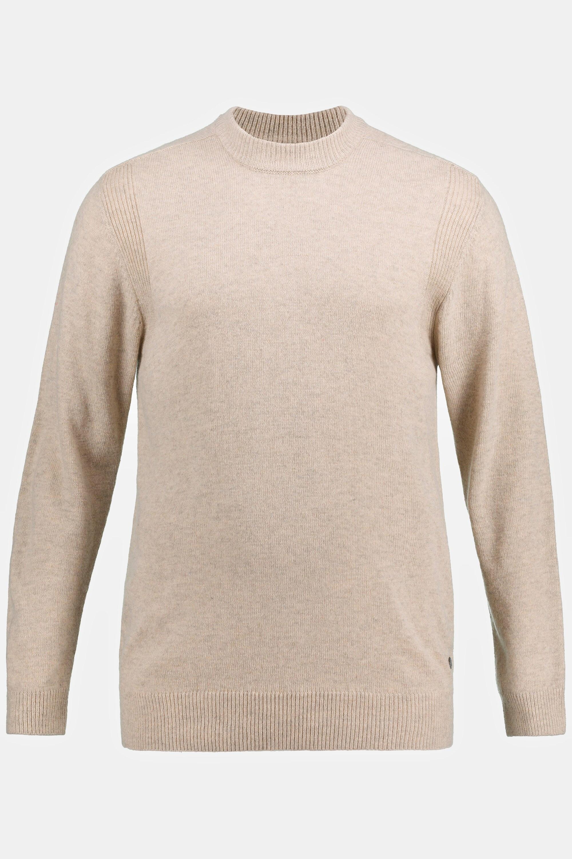 JP1880  Pullover in maglia lavorata con maniche lunghe e collo alto a costine, fino alla tg. 8XL 