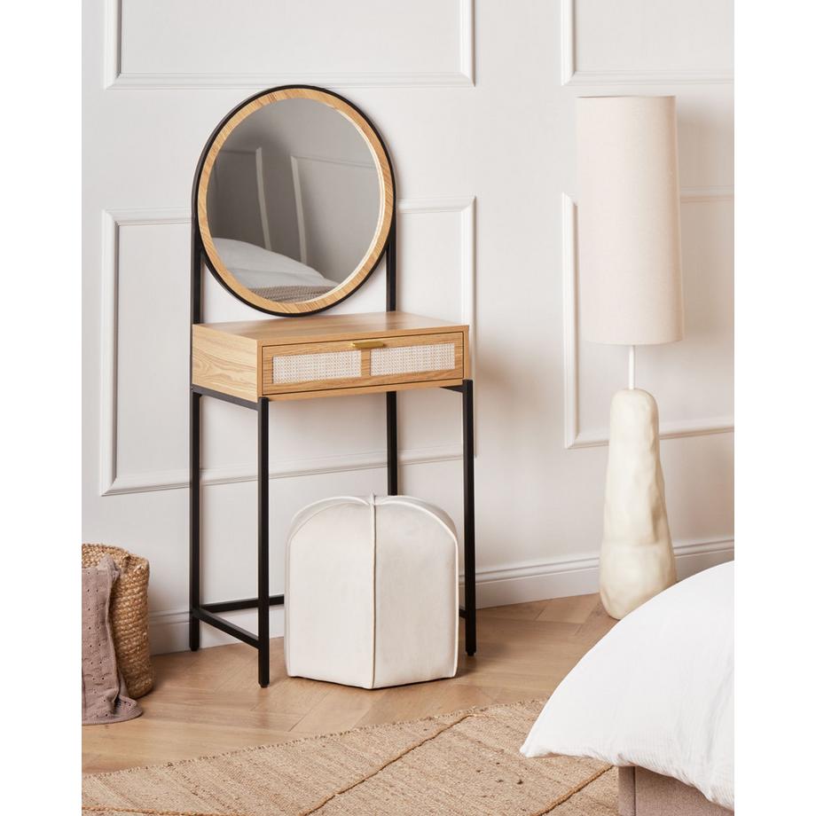 Beliani Coiffeuse avec miroir Boho CASSIAR  