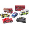 Le Toy Van  Le Toy Van – Kultiges Spielset mit Holzautos im London-Design – 7-teiliges Set | Fahrzeug-Rollenspiel für Jungen – Geeignet für Kinder ab 3 Jahren 