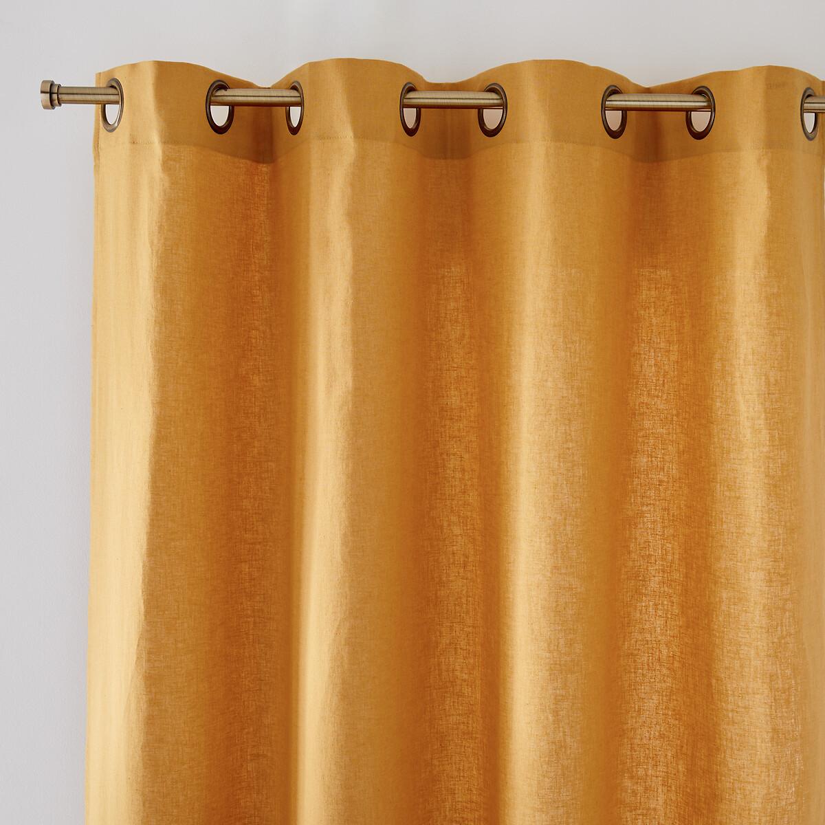 Image of Vorhang Lincot Mit Ösen Unisex Gelb 135x180 cm