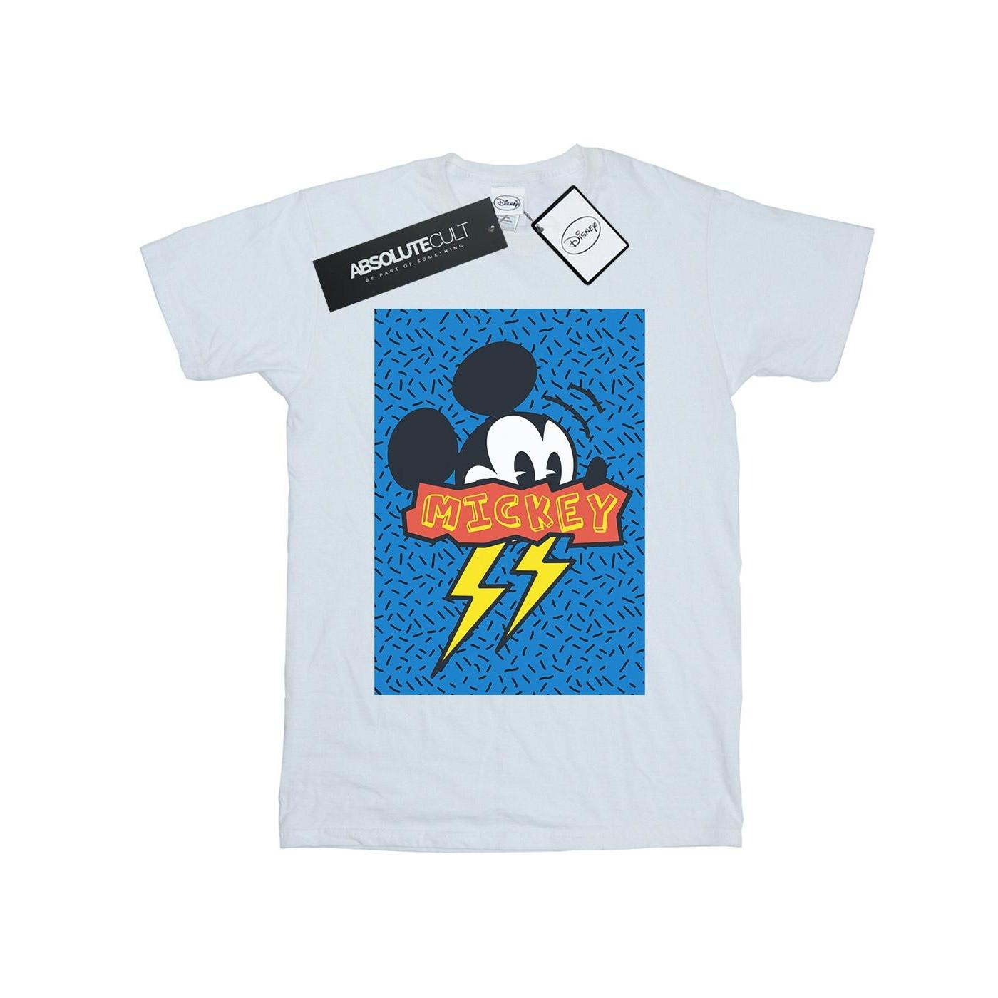 Image of Mickey Mouse 90s Flash Tshirt Unisex Weiss 128