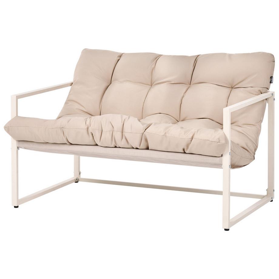 Beliani Lounge Set mit Tisch aus Stahl Modern GARDA  