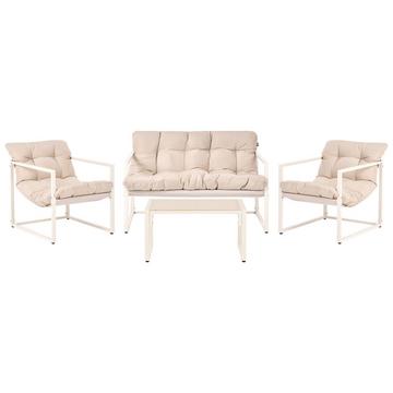 Lounge Set mit Tisch aus Stahl Modern GARDA