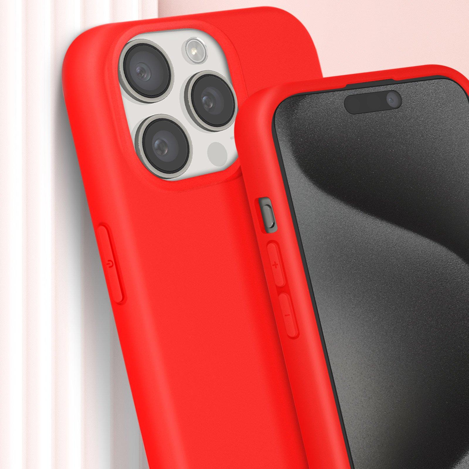 Avizar  Coque Cordon iPhone 15 Pro Rouge 