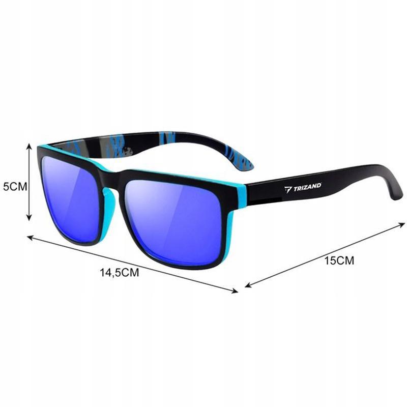 Trizand Polarisierte Sonnenbrille Schwarz Blau  