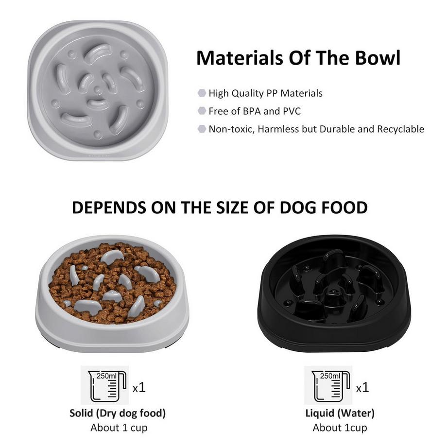 Alopini  Lot de 2 Gamelles pour Chien, Chat, Gamelle Labyrinthe Anti-Élingage 