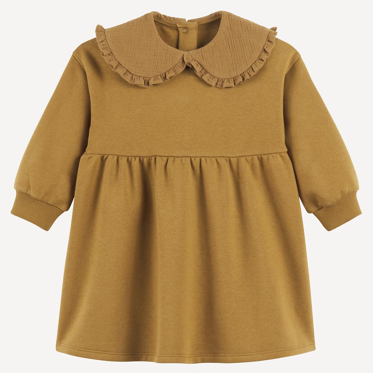 La Redoute Collections  Robe molleton avec col claudine gaze de coton 