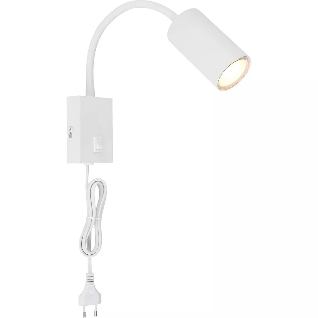 mutoni – Wandleuchte Robby Metall weiss 1xGU10, One Size, Weiss