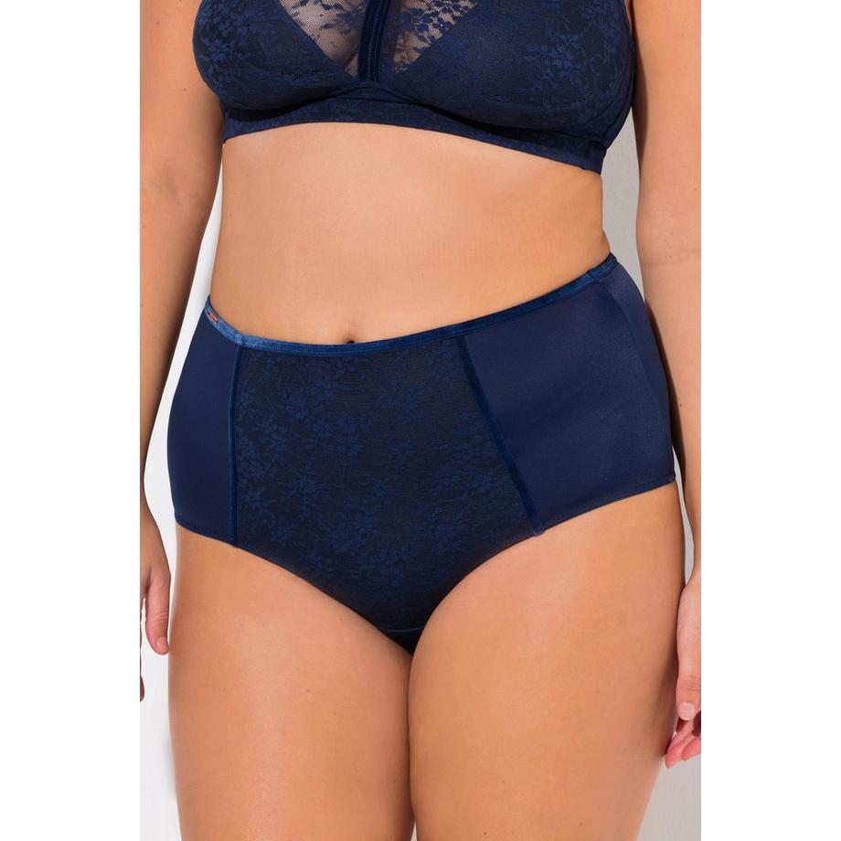 Ulla Popken Culotte Maxi Empiècement Dentelle Microfibres  