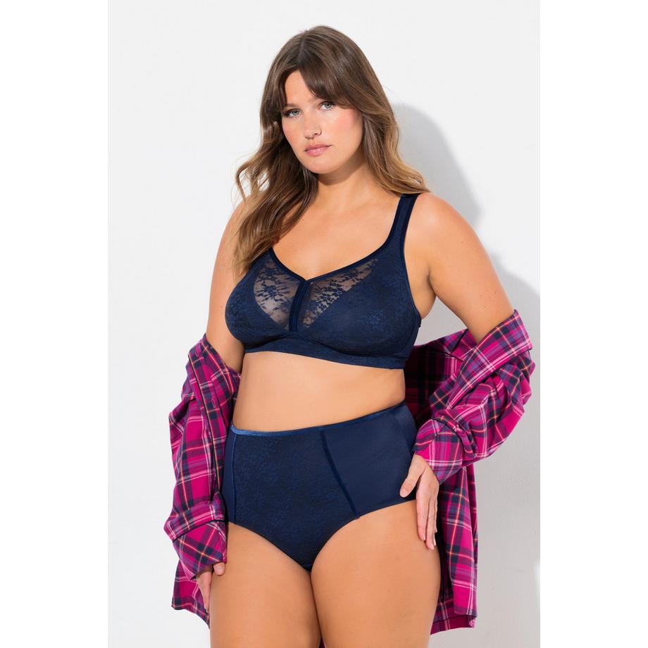 Ulla Popken Culotte Maxi Empiècement Dentelle Microfibres  