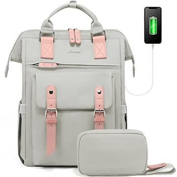Laptop Rucksack, 15.6 Zoll Schulrucksack Teen mit Datenkabeltasche & USB-Ladeanschluss,