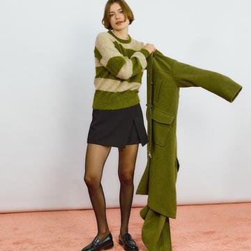 Gestreifter Pullover mit Rundhalsausschnitt