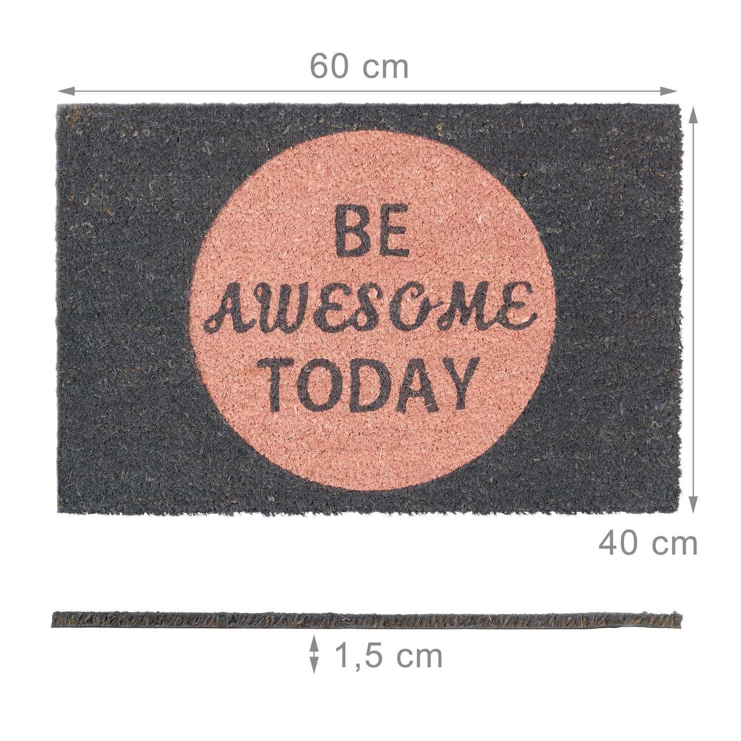 B2X Zerbino in fibra di cocco "Be awesome today"  